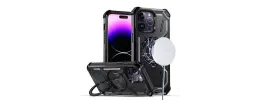 For iPhone 12 & iPhone 12 Pro Premium Circle [Magnetic Circle] KickKickstand - Black