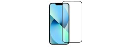 For iPhone 13/13 Pro Bulk White Paper Card Package Black edged Tempered Glass (Black)