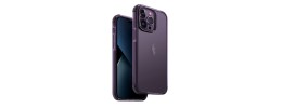 For iPhone 13/14 Beautiful Diamond Metallic Design Metal Chrome Edged Hybrid - Purple