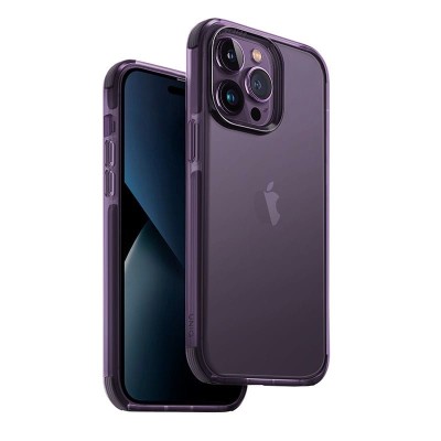 For iPhone 13/14 Beautiful Diamond Metallic Design Metal Chrome Edged Hybrid - Purple