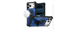 For iPhone 13/14 CD Texture Design Magnetic Car Mount Friendly HQ Hybrid - Blue