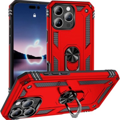 For iPhone 13/14 CD Texture Design Magnetic Car Mount Friendly HQ Hybrid - Red