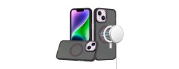 For iPhone 13/14 CHIEF Oil Painted Magnetic Ring Stand Hybrid Case Cover - Black