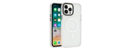 For iPhone 13/14 Diamond [Magnetic Circle] with CD Pattern Hybrid - White