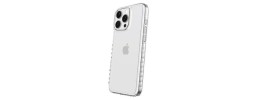 For iPhone 13/14 Floral Joy Glitter Shimmer Leather Feel Thick TPU  Case - Light Pink/Light Purple