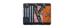 For iPhone 13/14 Shimmer Glitter Floral Design Thick TPU Case Cover - Black