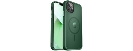 For iPhone 13/14 Sturdy Bracket Kickstand Magnetic Hybrid - Midnight Green