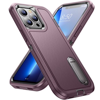 For iPhone 13/14 Sturdy Think 3in1 Tough Hybrid - Purple