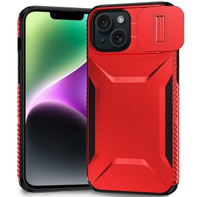 For iPhone 13/14 Ultimate U Design Hybrid with Camera Window Covering - Black