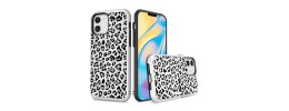 For iPhone 13 6.1 Design Slim Brushed Hybrid - Black Leopard
