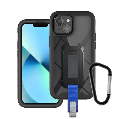 For iPhone 13 6.1 Mix Shockproof IMD Electroplated Design Hybrid Case Cover - Military A