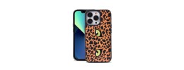 For iPhone 13 6.1 PU Leather Hybrid Fashion Design Case Cover - COOL Animal Print