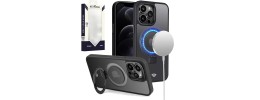 For iPhone 13 METKASE Premium Holster with Magnetic Ring Stand in Slide-Out Package - Black