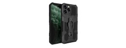For iPhone 13 Mini 5.4 CARD Holster with Kickstand Clip Hybrid Case Cover - Black