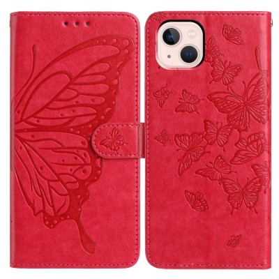 For iPhone 13 Mini 5.4 Camera Lens Colored Edge Tempered(2.5D) - Red
