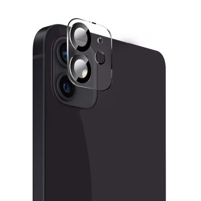 For iPhone 13 Mini 5.4 Camera Lens Colored Edge Tempered(2.5D) - White