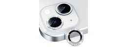 For iPhone 13 Mini 5.4 Camera Lens Zinc Alloy With Diamond - Silver