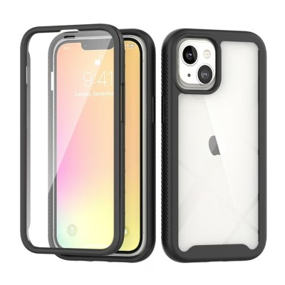 For iPhone 13 Pro All Coverage Full Protection 360 With Built-In Screen Protector Case - Black