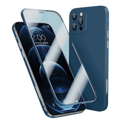 For iPhone 13 Pro All Coverage Full Protection 360 With Built-In Screen Protector Case - Blue