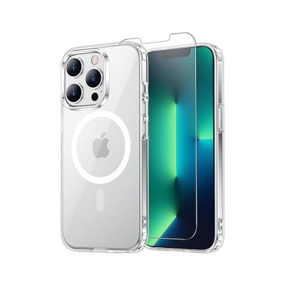 For iPhone 13 Pro All Over Diamond Luxury 2.0mm Thick TPU Cover Case - Clear/Green