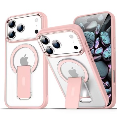 For iPhone 13 Pro All Over Diamond Luxury 2.0mm Thick TPU Cover Case - Clear/Pink
