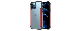 For iPhone 13 Pro Aluminium Alloy Transparent PC TPU Slick Hybrid - Black