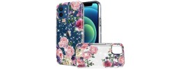 For iPhone 13 Pro BLOOM 2.5mm Floral Glitter TPU Design Case Cover - A