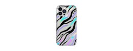 For iPhone 13 Pro Bling Animal Design Glitter Hybrid Case Case - Blue Zebra