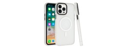 For iPhone 13 Pro Business Multiple Card Holder (Upto 5 Cards) Shockproof Hybrid Case Cover - White