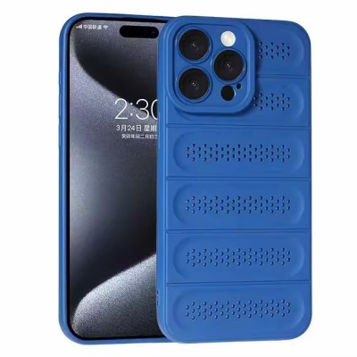 For iPhone 13 Pro CROSS Design Ultra Thick 3.0mm Transparent ShockProof Hybrid Case Cover - Blue