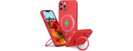 For iPhone 13 Pro CROSS Design Ultra Thick 3.0mm Transparent ShockProof Hybrid Case Cover - Red