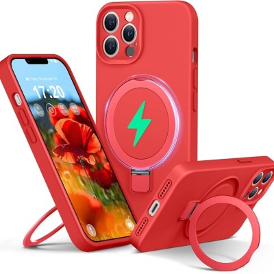 For iPhone 13 Pro CROSS Design Ultra Thick 3.0mm Transparent ShockProof Hybrid Case Cover - Red
