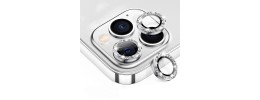 For iPhone 13 Pro Camera Lens Zinc Alloy With Diamond - Silver
