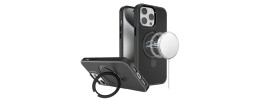 For iPhone 13 Pro Carbon Design ShockProof Hybrid Case Cover - Black
