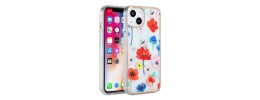 For iPhone 13 Pro Classy Floral IMD Electroplated Edge ShockProof Case Cover - Floral D