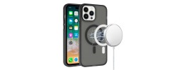 For iPhone 13 Pro Classy Slick Chromed Around Hybrid Case Cover - Black