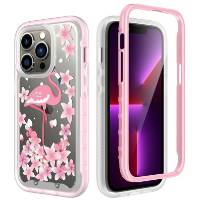 For iPhone 13 Pro Design Slim Brushed Hybrid - Colorful ZigZag