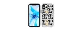 For iPhone 13 Pro Design Slim Brushed Hybrid - Love In Gold