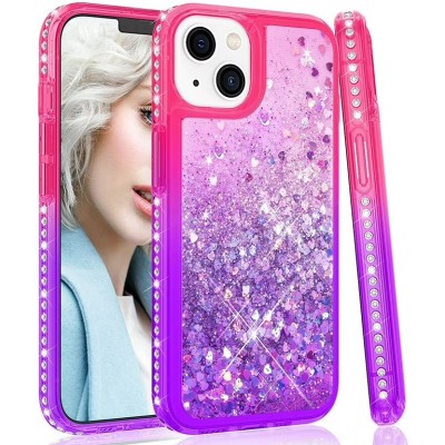 For iPhone 13 Pro Design Water Quicksand Glitter Case Cover - Dreams Come True