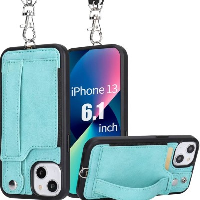 For iPhone 13 Pro ELEGANT Wallet Case ID Money Holder Case Cover - Teal