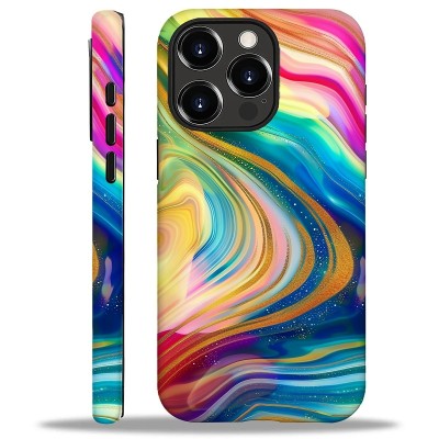 For iPhone 13 Pro Electroplated Design Hybrid Case Cover - Rainbow