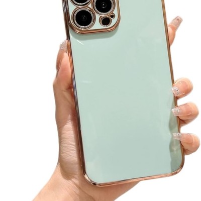 For iPhone 13 Pro Electroplated Fashion Solid Color TPU Case Cover - Light Green