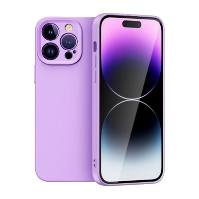 For iPhone 13 Pro Electroplated Fashion Solid Color TPU Case Cover - Light Purple