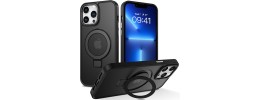 For iPhone 13 Pro Epoxy IMD Design Magnetic Ring Stand Hybrid Case Cover - B