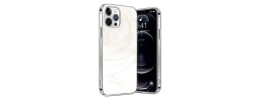 For iPhone 13 Pro Epoxy Marble Design Hybrid Case Cover - White