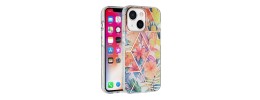 For iPhone 13 Pro Floral IMD Chrome Design Shockproof Hybrid Case Cover - Foral A
