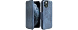 For iPhone 13 Pro Foldable Magnetic Kickstand Vegan Case Cover - Teal