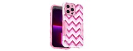 For iPhone 13 Pro Glitter Fashion Shockproof TPU Cover Case - Colorful Zig Zag