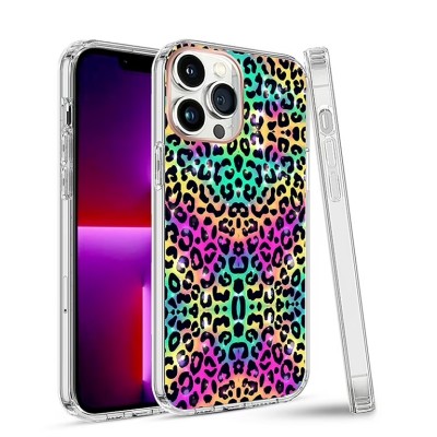 For iPhone 13 Pro Glitter Fashion Shockproof TPU Cover Case - Rainbow