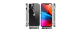 For iPhone 13 Pro Gold Plated Chrome Transparent Clear Thick TPU Case Cover - Black